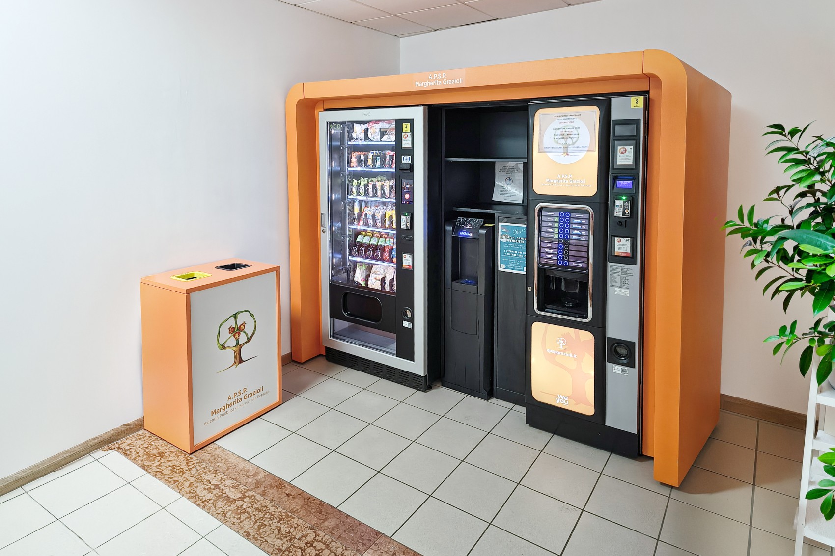 area break con struttura personalizzata per APSP Margherita Grazioli a Trento