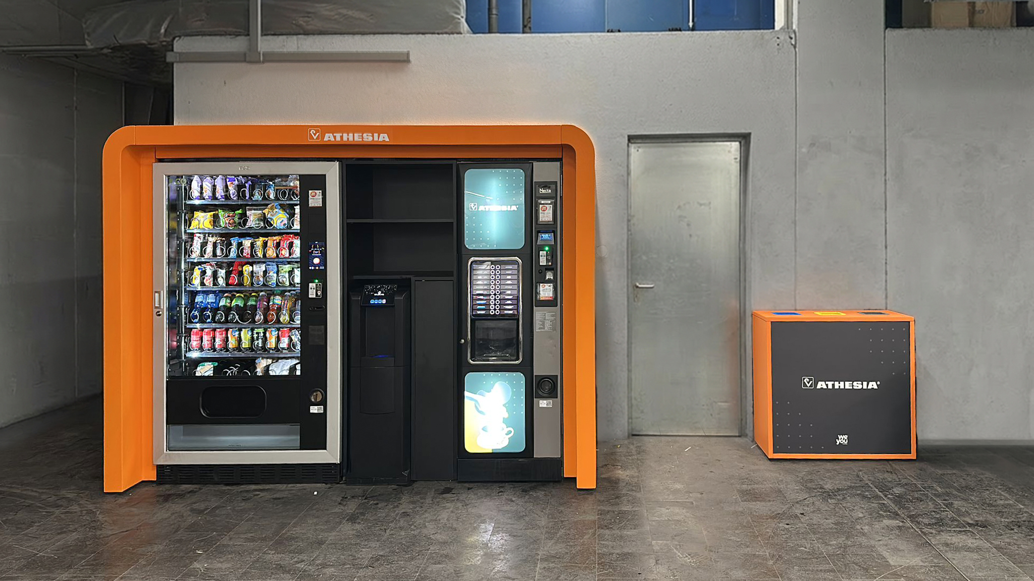 area ristoro con raccolta differenziata bolzano Athesia